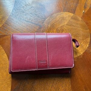 Coach Burgundy Leather Wallet